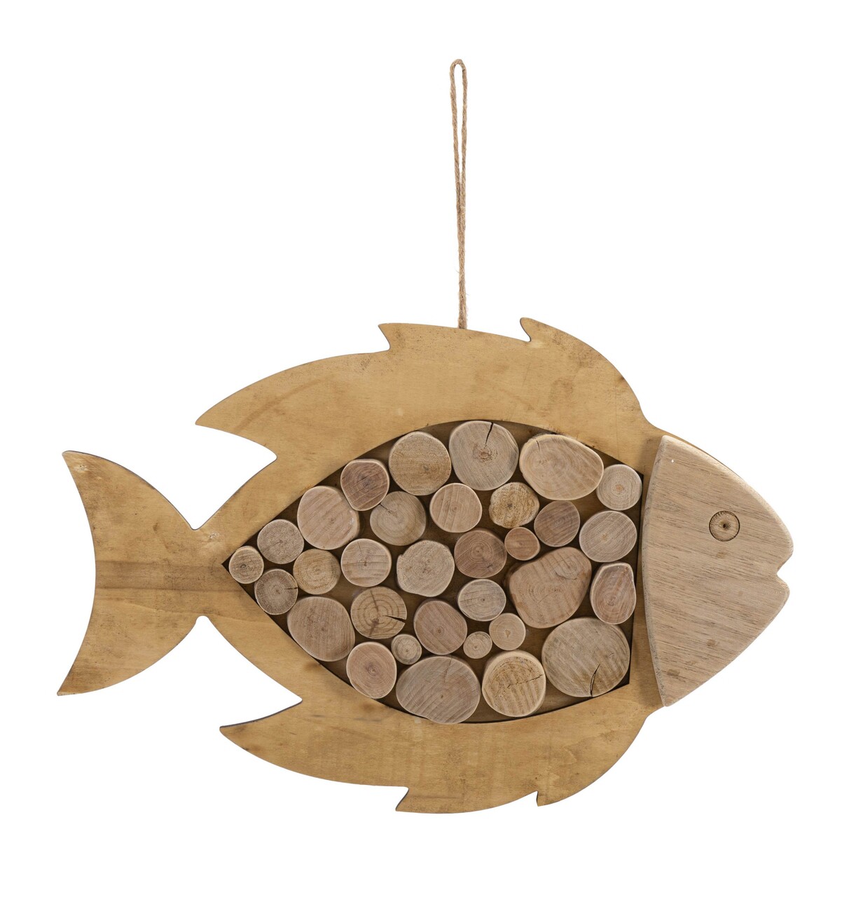 Decoratiune suspendabila Fish, Mauro Ferretti, 42.5x2x28.5 cm, lemn de tanoak/placaj, natural - imagine 7